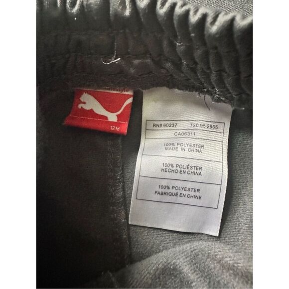 Puma baby boys 12 months pull on pants grey athletic - Picture 6 of 6